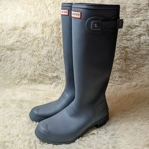 Hunter Womens Original Rain Boots Gull Grey